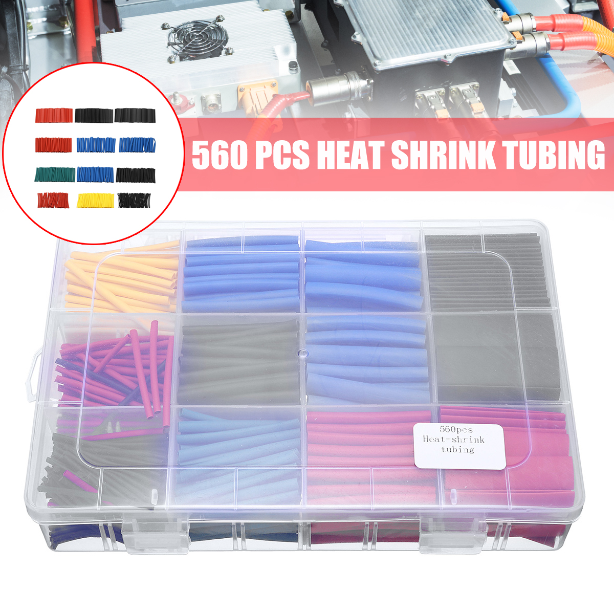 560Pcs-11-Sizes-Heat-Shrink-Tubing-Tube-Wire-Cable-Insulation-Sleeving-Kit-1365687-2