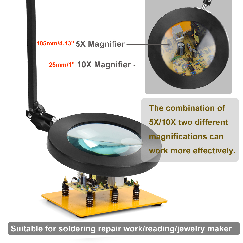 NEWACALOX-Remote-Flexible-Desk-Magnifier-5X-USB-LED-Magnifying-Glass-3-Colors-Illuminated-Magnifier--1791616-3