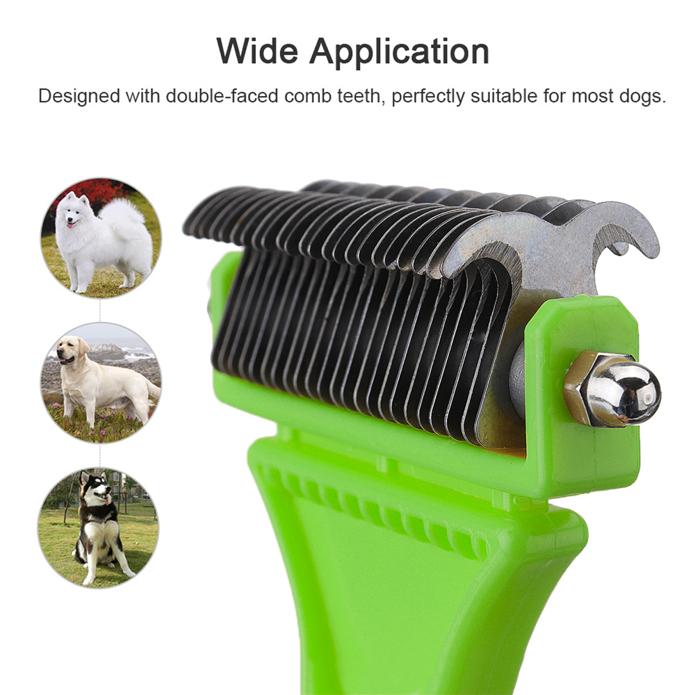 3-in-1-Dual-Sided-Dog-Cat-Hair-Fur-Shedding-Trimmer-Stainless-Steel-Grooming-Dematting-Rake-Comb-Bru-1904467-8