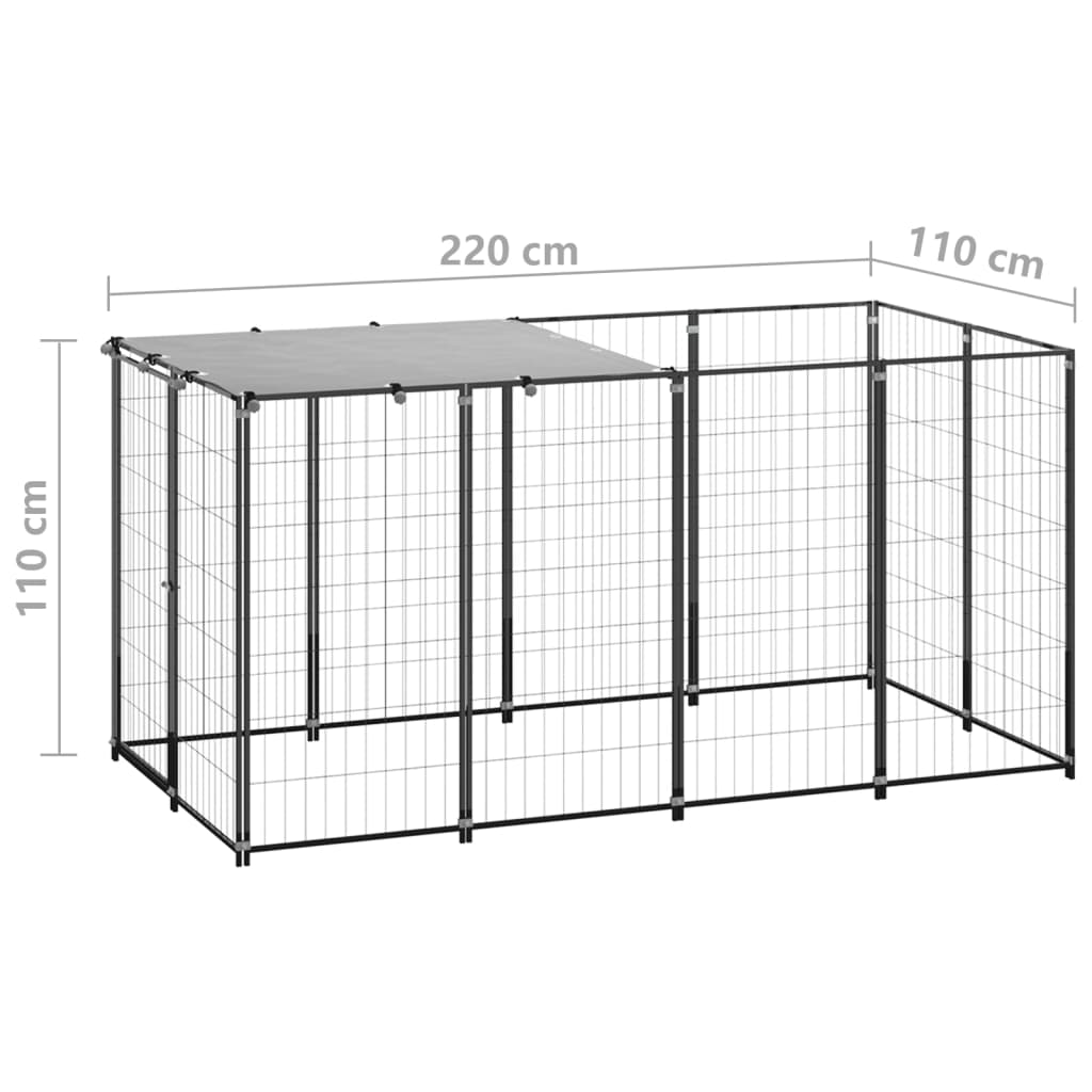 Dog-Kennel-Black-26-ftsup2-Steel-1972438-2