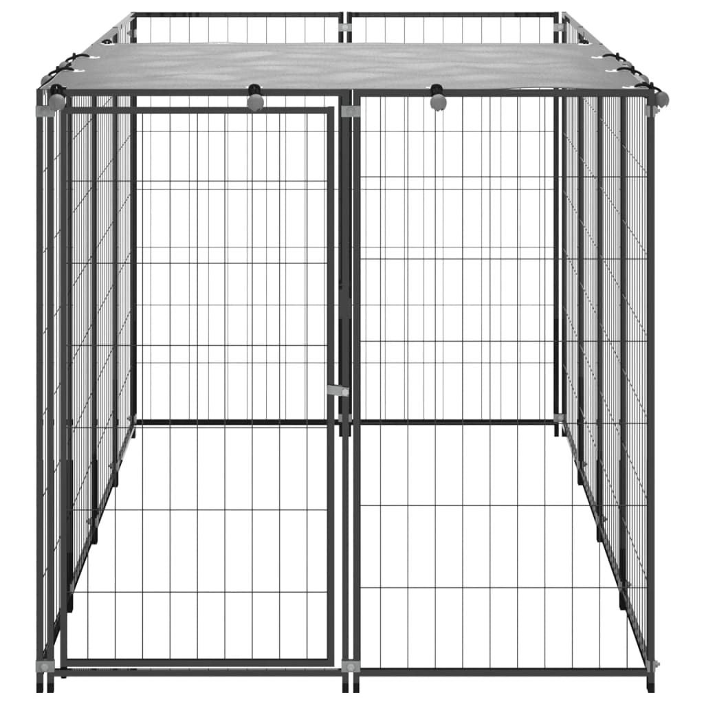 Dog-Kennel-Black-26-ftsup2-Steel-1972438-3