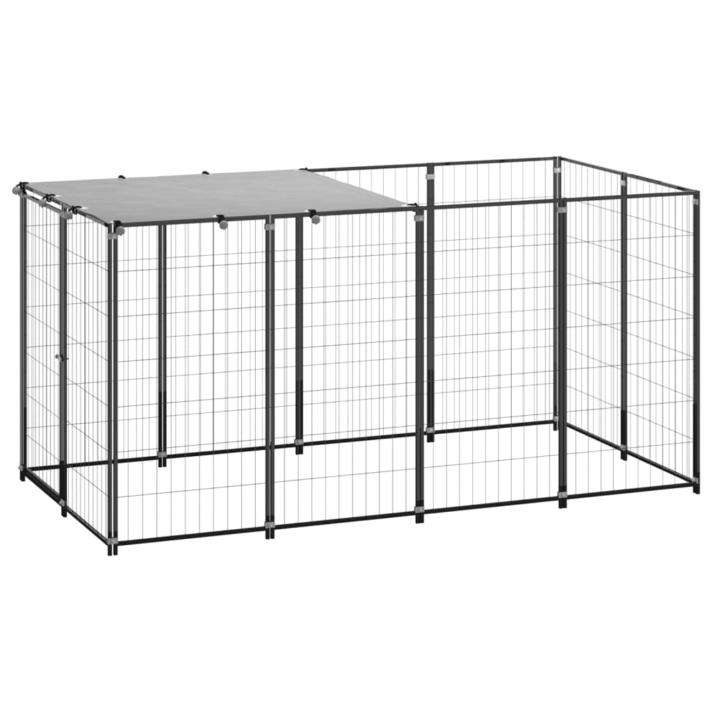 Dog-Kennel-Black-26-ftsup2-Steel-1972438-4