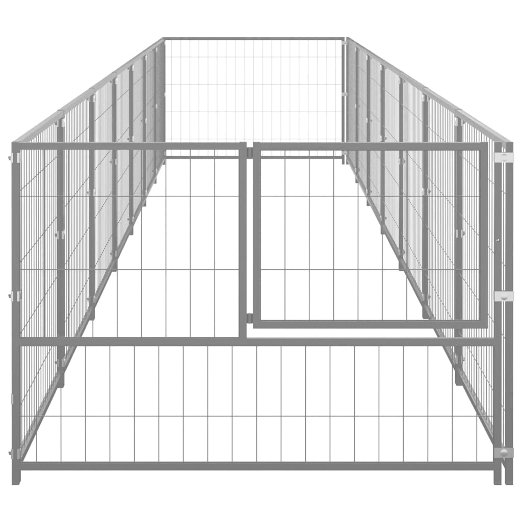 Dog-Kennel-Silver-753-ftsup2-Steel-1972514-2