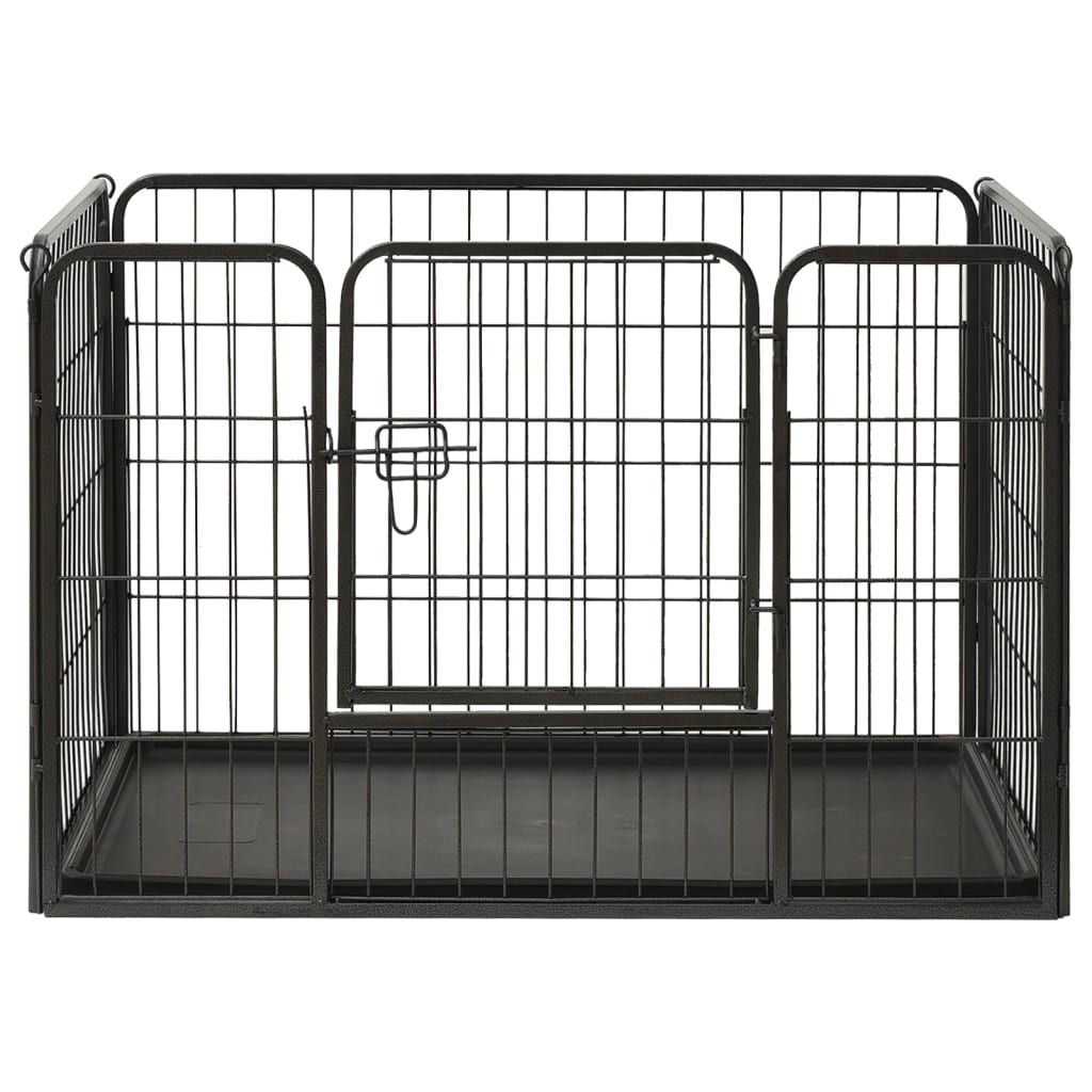 EU-Direct-vidaxl-170575-Outdoor-Dog-Playpen-Steel-915x59x61-cm-House-Cage-Foldable-Puppy-Cats-Sleep--1948518-2