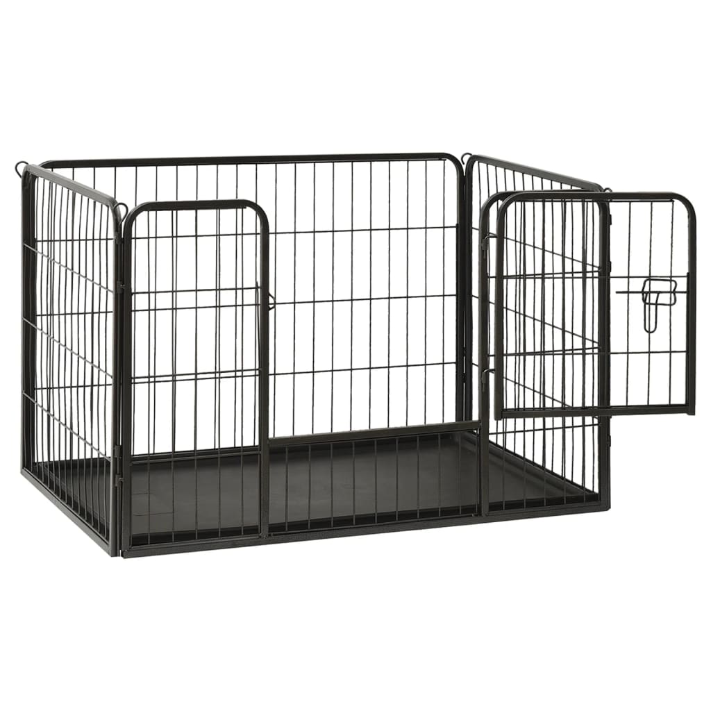 EU-Direct-vidaxl-170575-Outdoor-Dog-Playpen-Steel-915x59x61-cm-House-Cage-Foldable-Puppy-Cats-Sleep--1948518-3