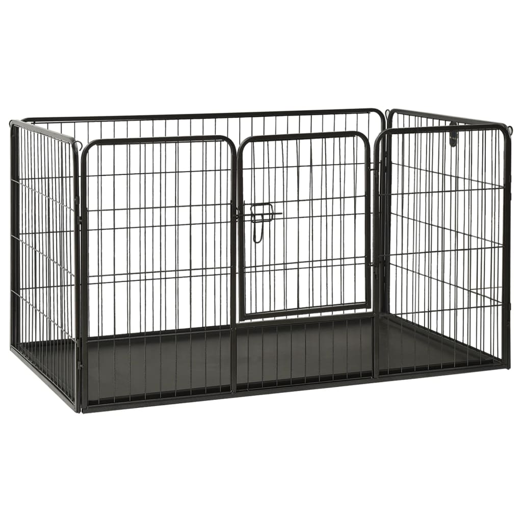 EU-Direct-vidaxl-170576-Outdoor-Dog-Playpen-Steel-123x775x745-cm-House-Cage-Foldable-Puppy-Cats-Slee-1948519-1