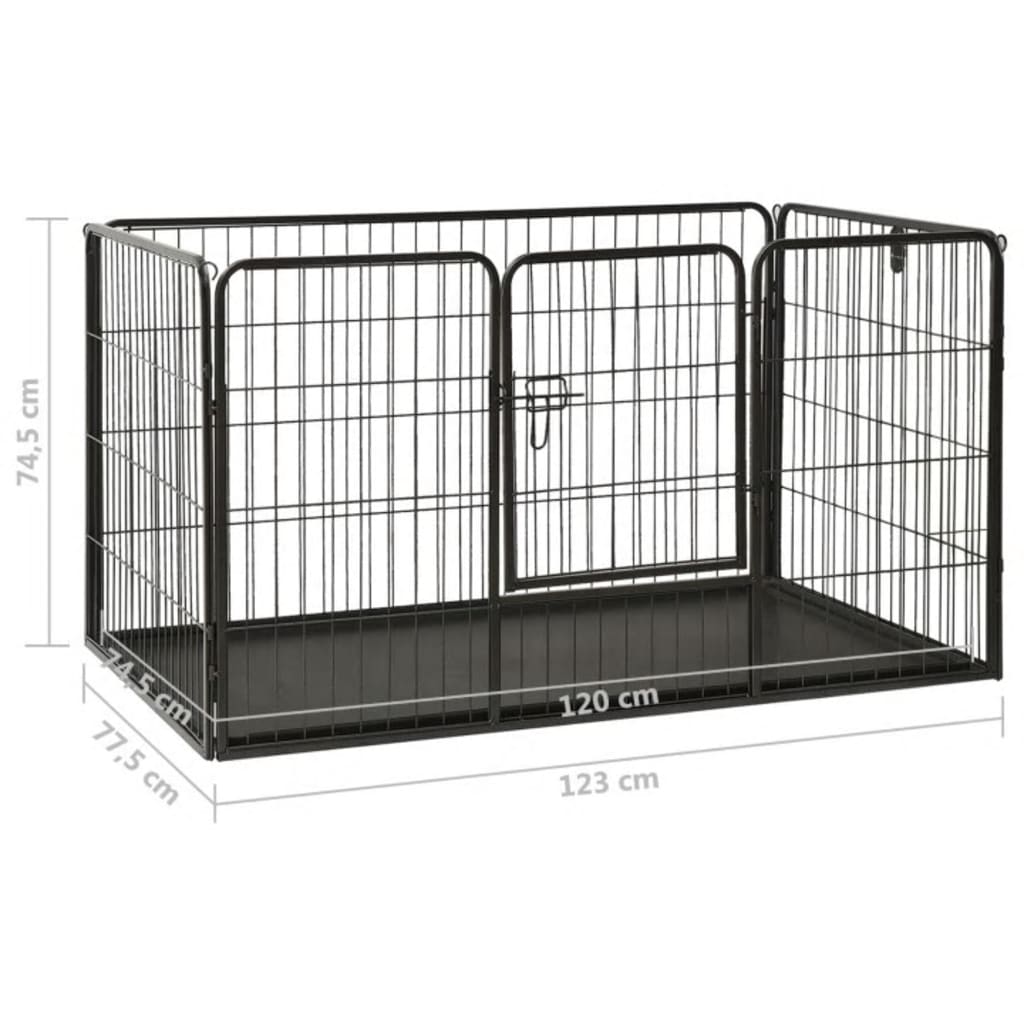 EU-Direct-vidaxl-170576-Outdoor-Dog-Playpen-Steel-123x775x745-cm-House-Cage-Foldable-Puppy-Cats-Slee-1948519-8