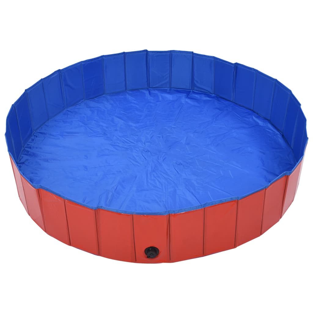 EU-Direct-vidaxl-170824-Foldable-Dog-Swimming-Pool-Red-160x30-cm-PVC-Puppy-Bath-Collapsible-Bathing--1948290-3