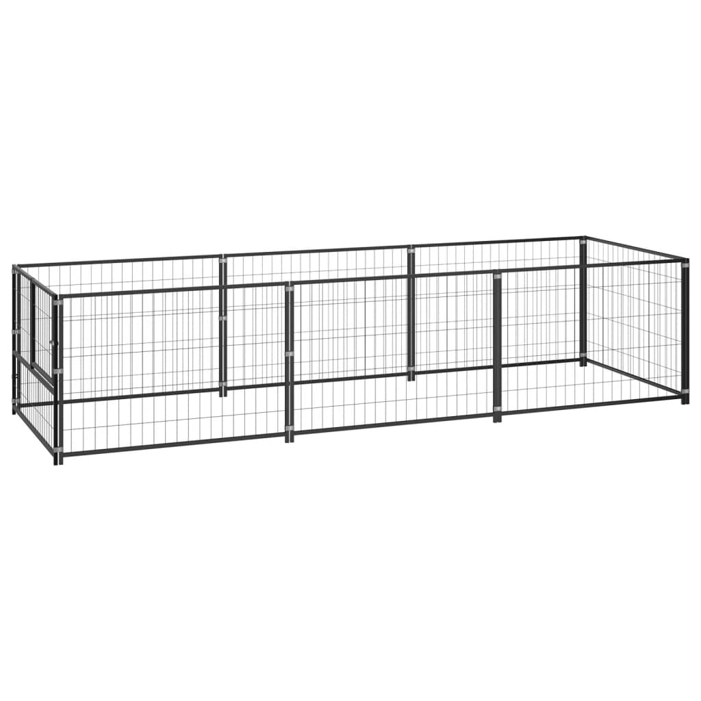 EU-Direct-vidaxl-3082093-Outdoor-Dog-Kennel-3-msup2-House-Cage-Foldable-Puppy-Cats-Sleep-Metal-Playp-1948525-1