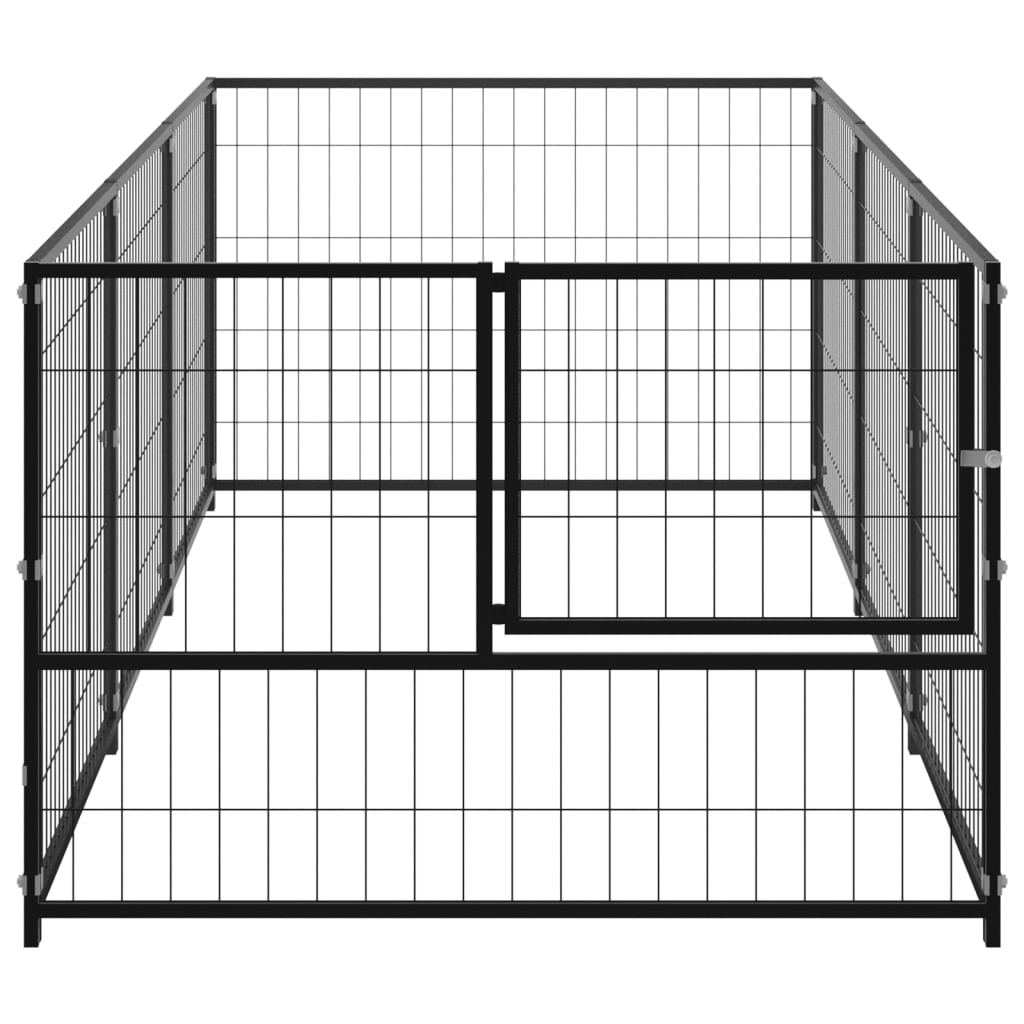 EU-Direct-vidaxl-3082093-Outdoor-Dog-Kennel-3-msup2-House-Cage-Foldable-Puppy-Cats-Sleep-Metal-Playp-1948525-3