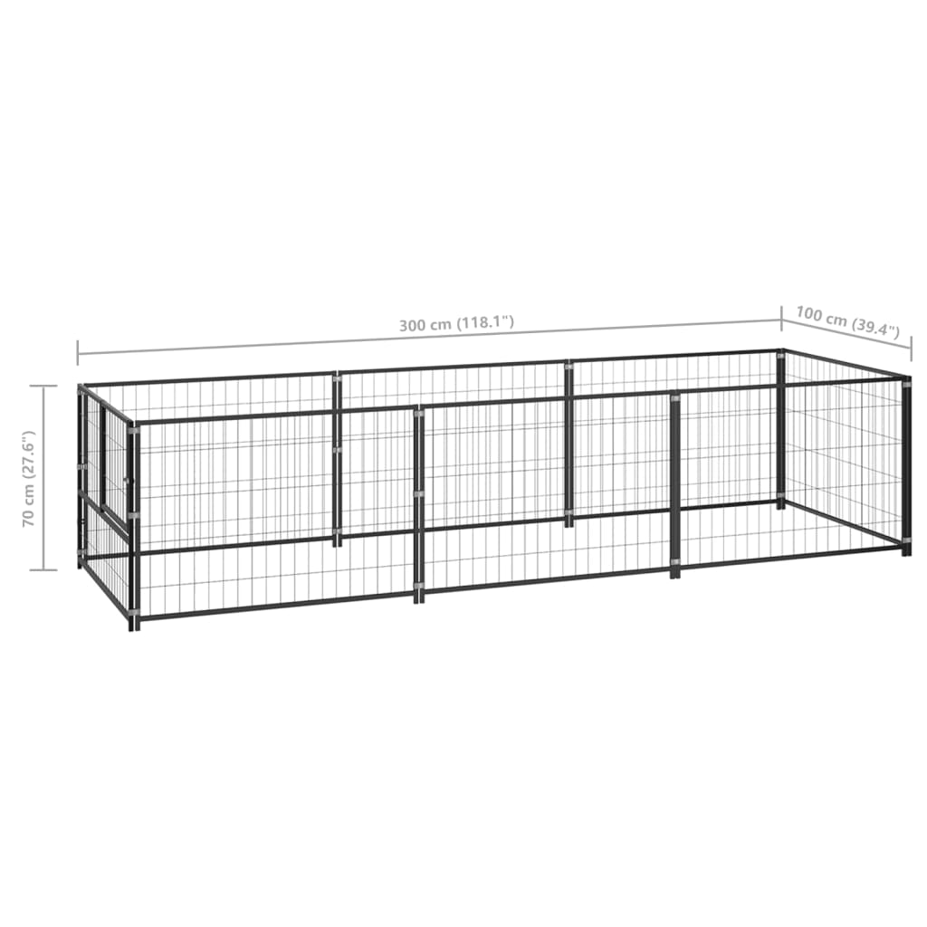 EU-Direct-vidaxl-3082093-Outdoor-Dog-Kennel-3-msup2-House-Cage-Foldable-Puppy-Cats-Sleep-Metal-Playp-1948525-6