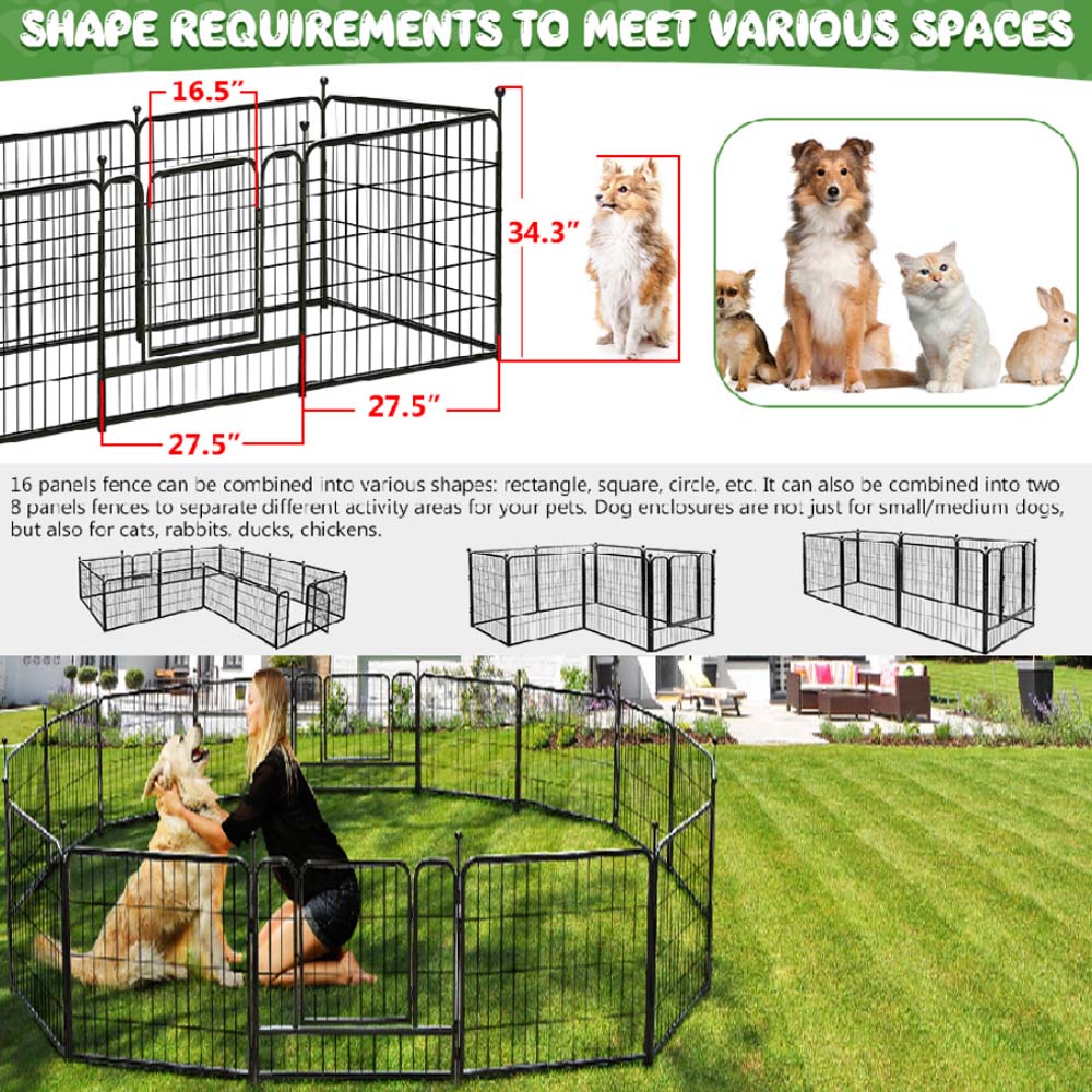 PawGiant-Heavy-Duty-Metal-Dog-Exercise-Playpen-Fence-for-Indoor-Outdoor-16-Panels-32-Inch-Height-1720615-5