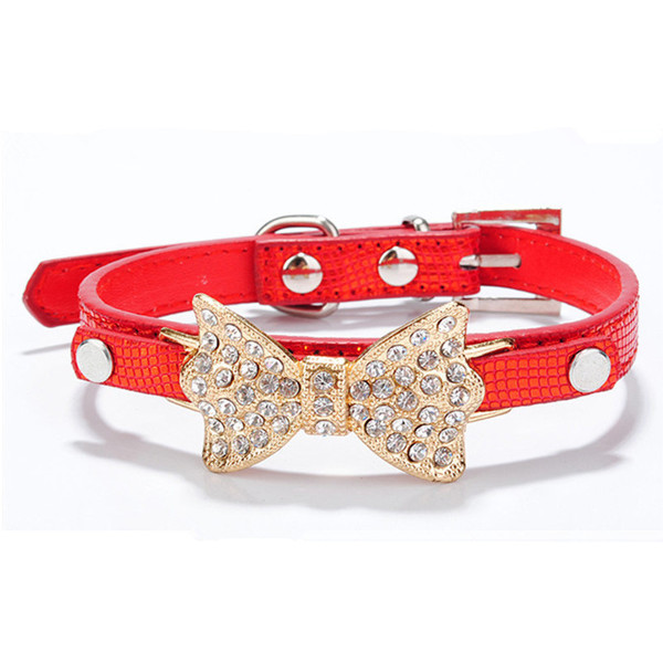 Pet-Dog-Puppy-PU-Bowknot-Shiny-Rhinestone-Collar-968242-7