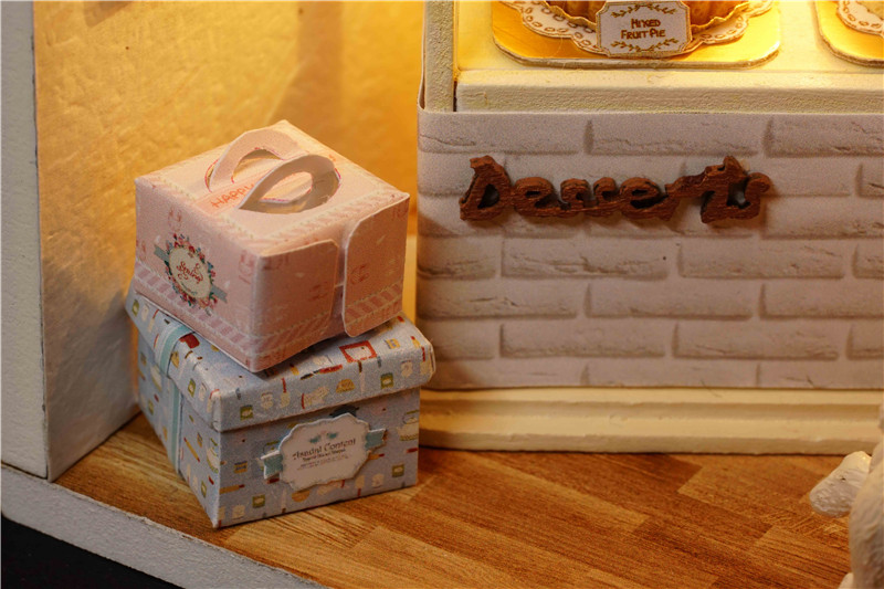 CuteRoom-H-014-Cake-Diary-Shop-DIY-Dollhouse-With-Music-Cover-Light-House-Model-1211779-11