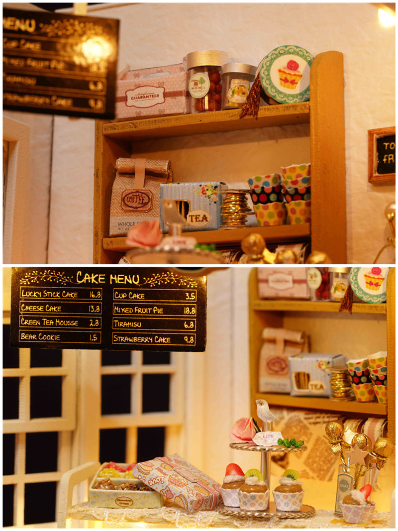 CuteRoom-H-014-Cake-Diary-Shop-DIY-Dollhouse-With-Music-Cover-Light-House-Model-1211779-8