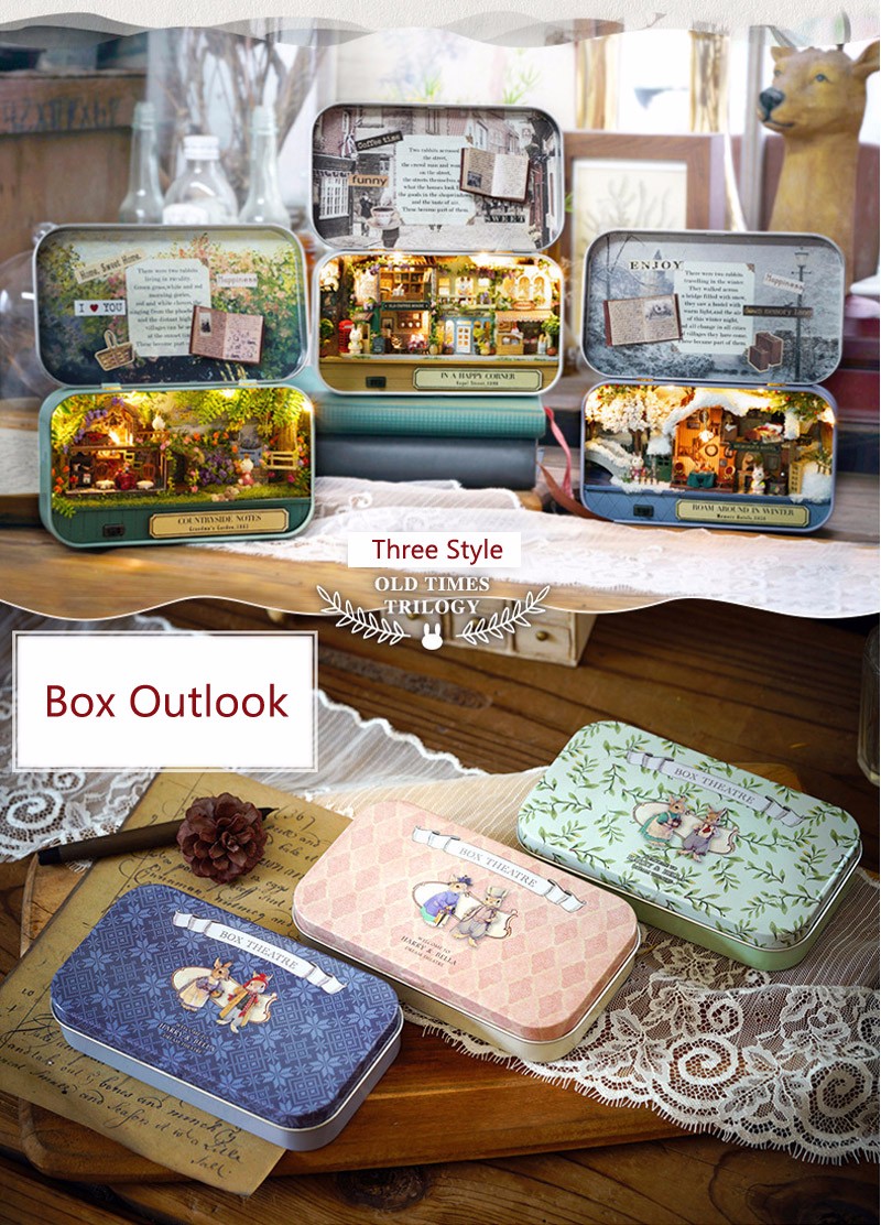 Cuteroom-Old-Times-Trilogy-DIY-Box-Theatre-Dollhouse-Miniature-Tin-Box-Doll-House-With-LED-Light-Ext-1113346-2