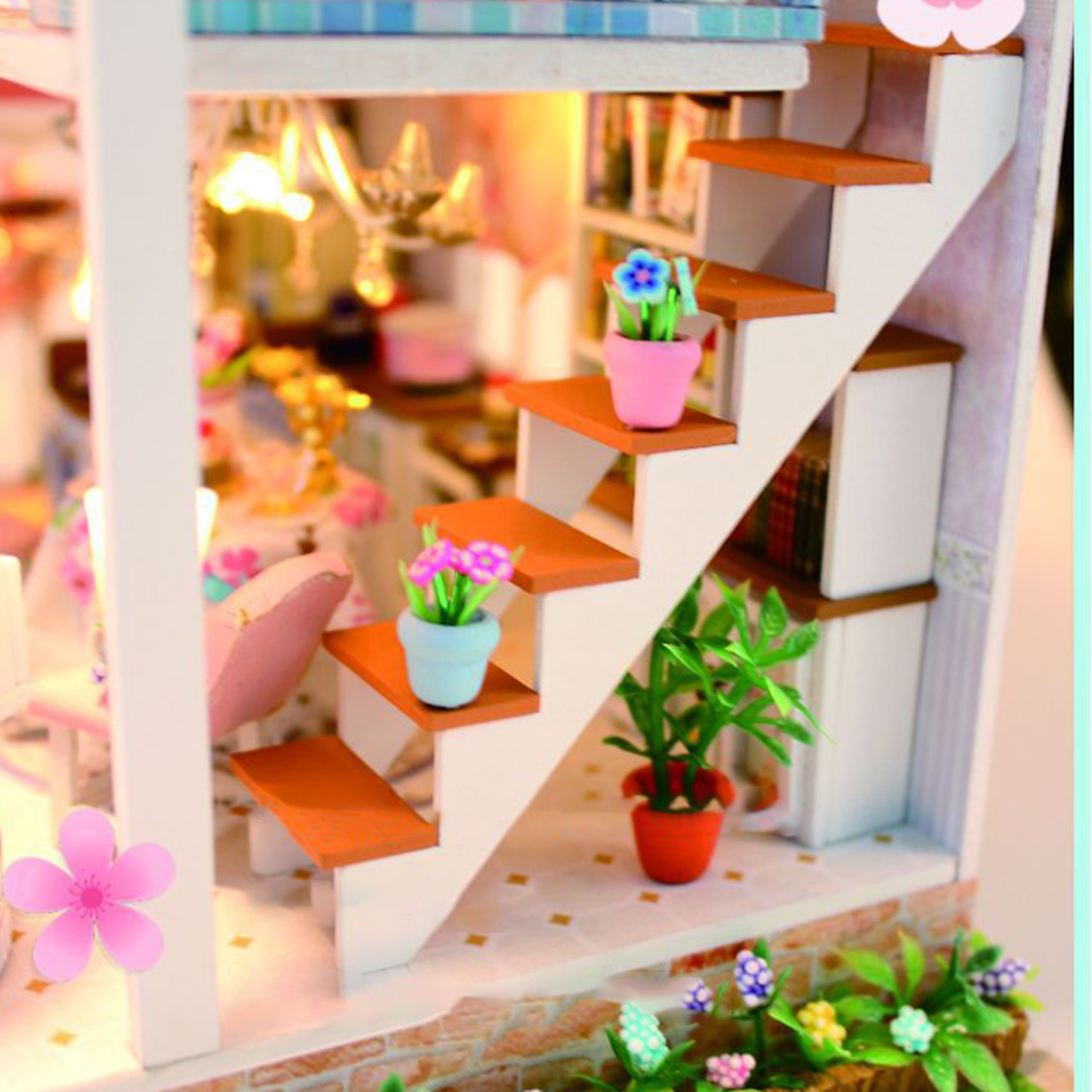 Hongda-DIY-Cabin-Hand-assembled-Doll-House-with-LED-Light-Home-Decor-Model-Toys-1616325-9