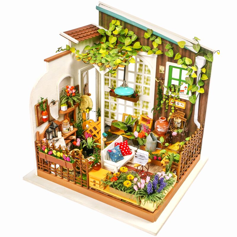 Robotime-DG108-DIY-Doll-House-Miniature-With-Furniture-Wooden-Dollhouse-Toy-Decor-Craft-Gift-1275182-1
