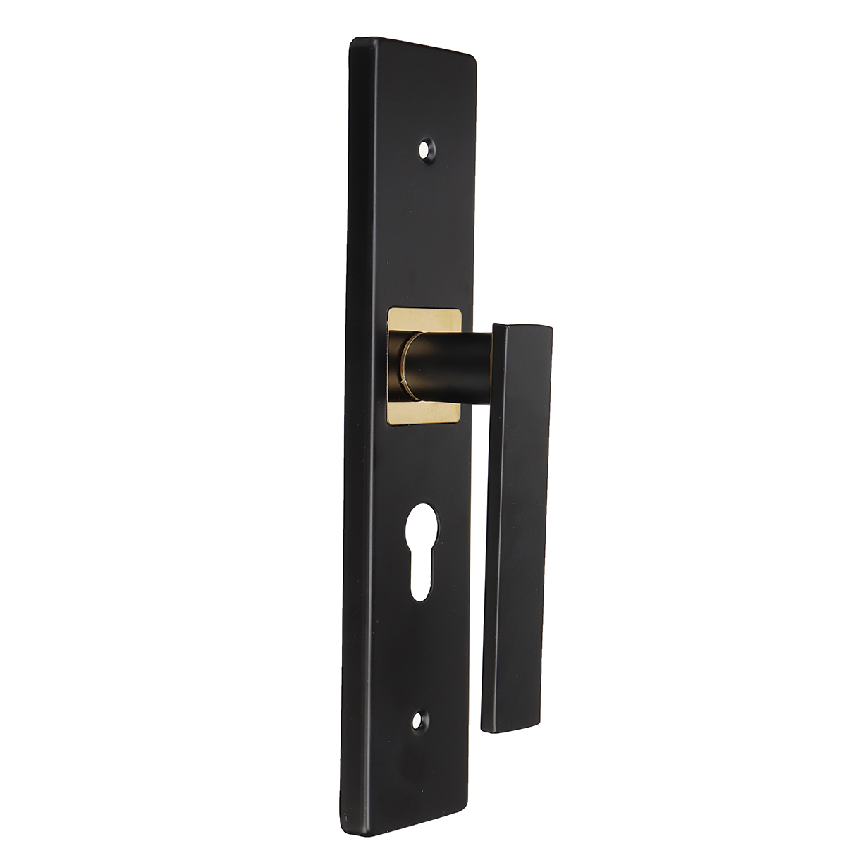 Black-Steel-Home-Door-Entry-Lever-Handle-Locks--3-Keys-Set-For-Indoor-Wood-Door-1965063-5