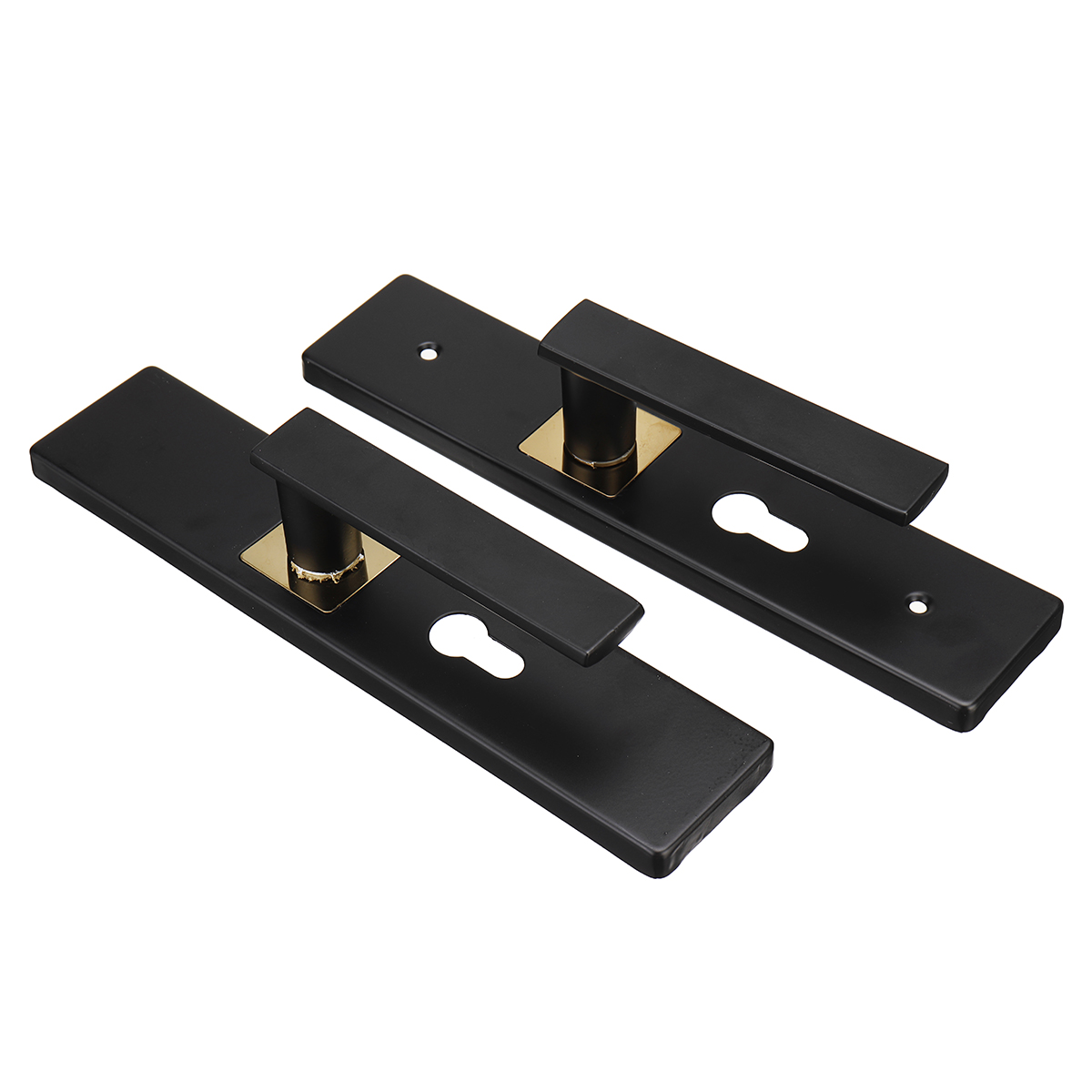 Black-Steel-Home-Door-Entry-Lever-Handle-Locks--3-Keys-Set-For-Indoor-Wood-Door-1965063-9