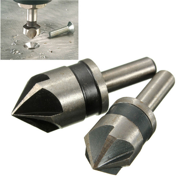 2pcs-5-Flute-82-Degree-14-Shank-Countersink-Drill-Bit-Set-Chamfer-Cutter-992295-1