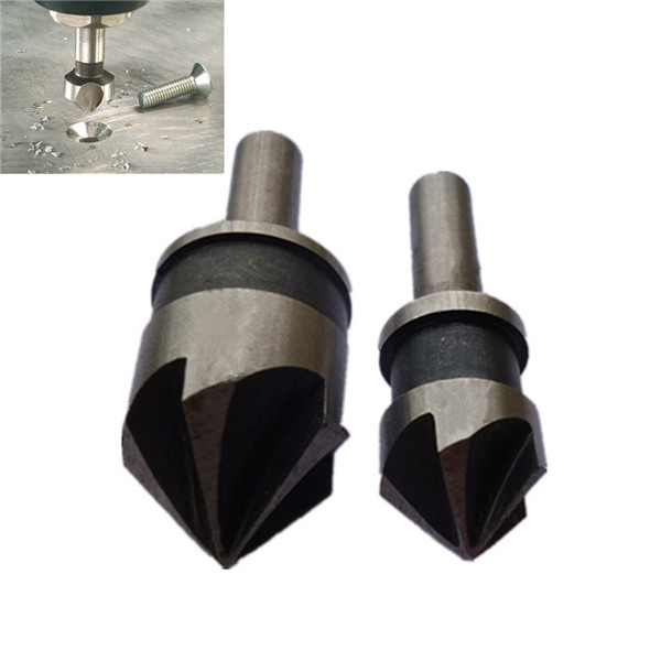 2pcs-5-Flute-82-Degree-14-Shank-Countersink-Drill-Bit-Set-Chamfer-Cutter-992295-2