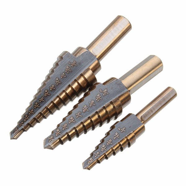 3pcs-M7-HSS-Step-Drill-Bit-Set-316-12-14-34-316-78-Inch-1015764-2