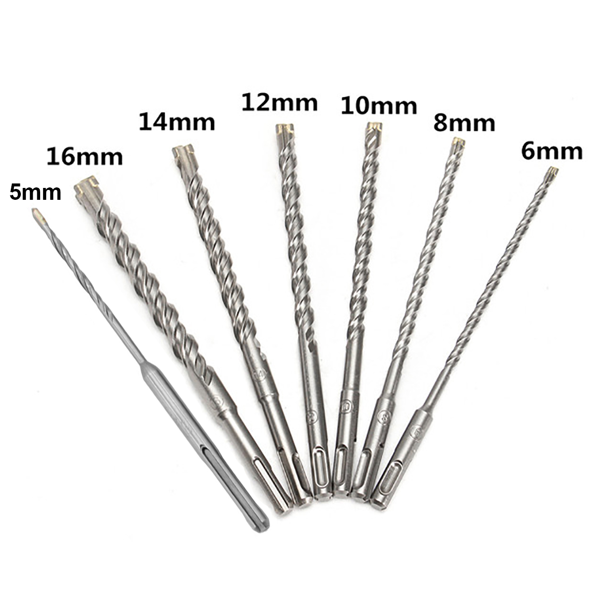 5-16mm-Concrete-Drill-Bit-160mm-Length-Double-SDS-Plus-Slot-Masonry-Hammer-Drill-Bit-1543529-1