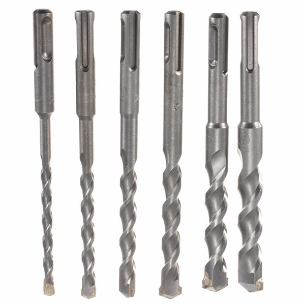 6-16mm-Round-Shank-150mm-Long-SDS-Rotary-Hammer-Concrete-Masonary-Drill-Bit-1003829-3