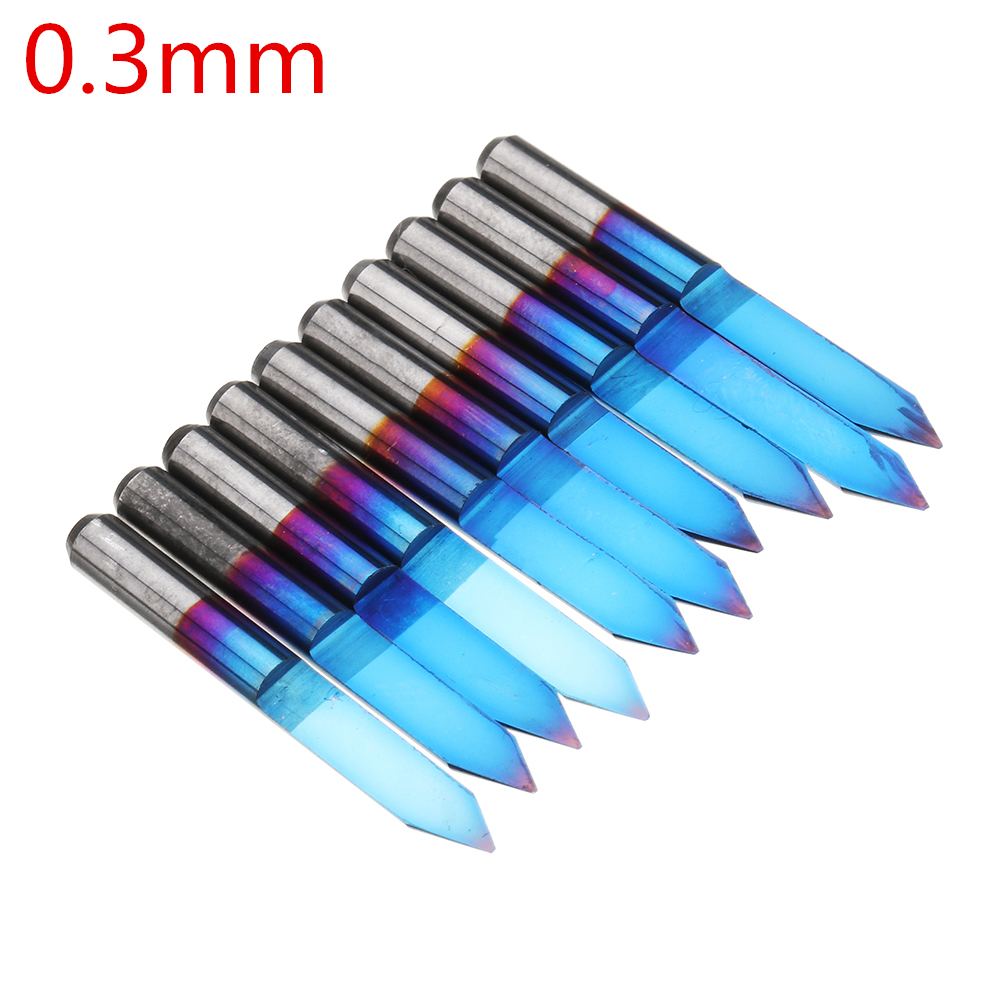 Drillpro-10pcs-0102030405mm-45-Degree-Flat-Bottom-PCB-Engraving-Bit-Blue-NANO-Coated-Carbide-CNC-Rou-1421668-3