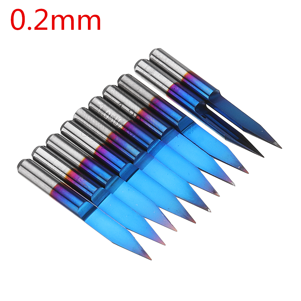 Drillpro-10pcs-010203mm-25-Degree-Engraving-Bit-Blue-NANO-Coated-Carbide-Flat-Bottom-PCB-Engraving-B-1421658-2