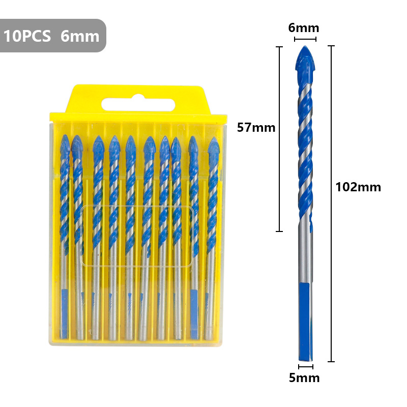 Drillpro-10pcs-6mm-8mm-Triangle-Twist-Drill-Bit-Multifunctional-Hole-Saw-Cutter-Set-for-Concrete-Bri-1743382-9