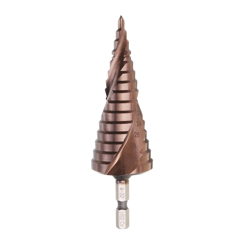 Drillpro-3-124-204-32mm-M35-Cobalt-Step-Drill-Bit-14-Inch-Hex-Shank-HSS-Co-Step-Drill-Bit-1312414-8