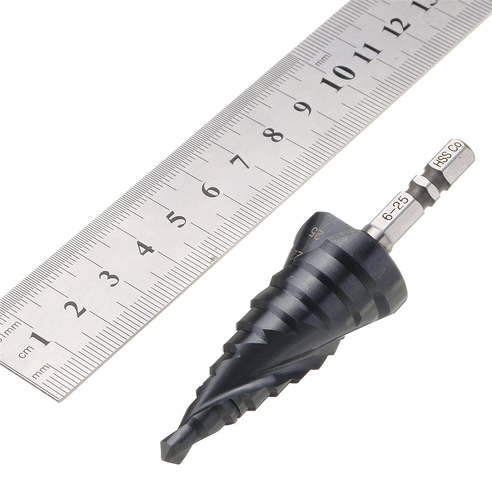 Drillpro-3-136-256-35mm-HRC89-M35-Cobalt-Step-Drill-Bit-TiAlN-Coated-Step-Drill-14-Inch-Hexagon-Shan-1328960-8