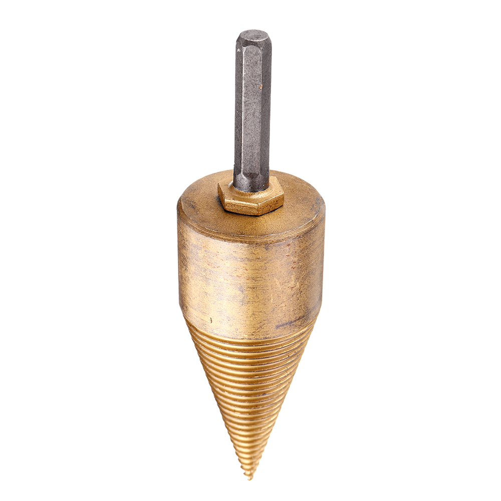 Drillpro-3242mm-Titanium-Coated-HSS-RoundSquareHexagonal-Shank-Firewood-Drill-Bit-Splitter-Wood-Spli-1789141-3