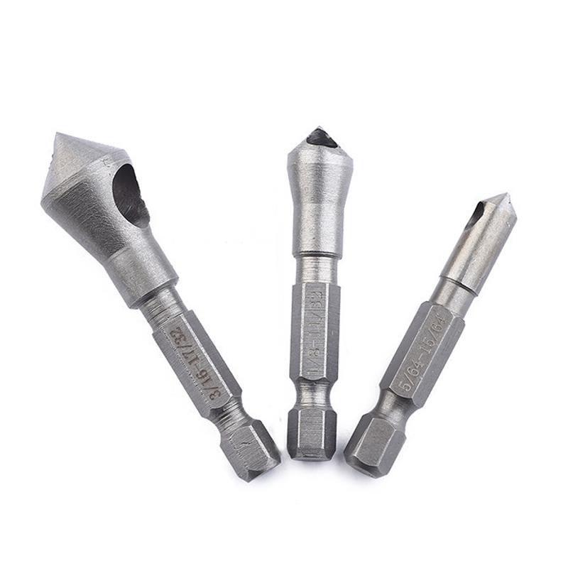 Drillpro-3pcs-Countersink-Drill-Bit-HSS-Deburring-Drill-Bit-Woodworking-Metal-Tool-1356757-1