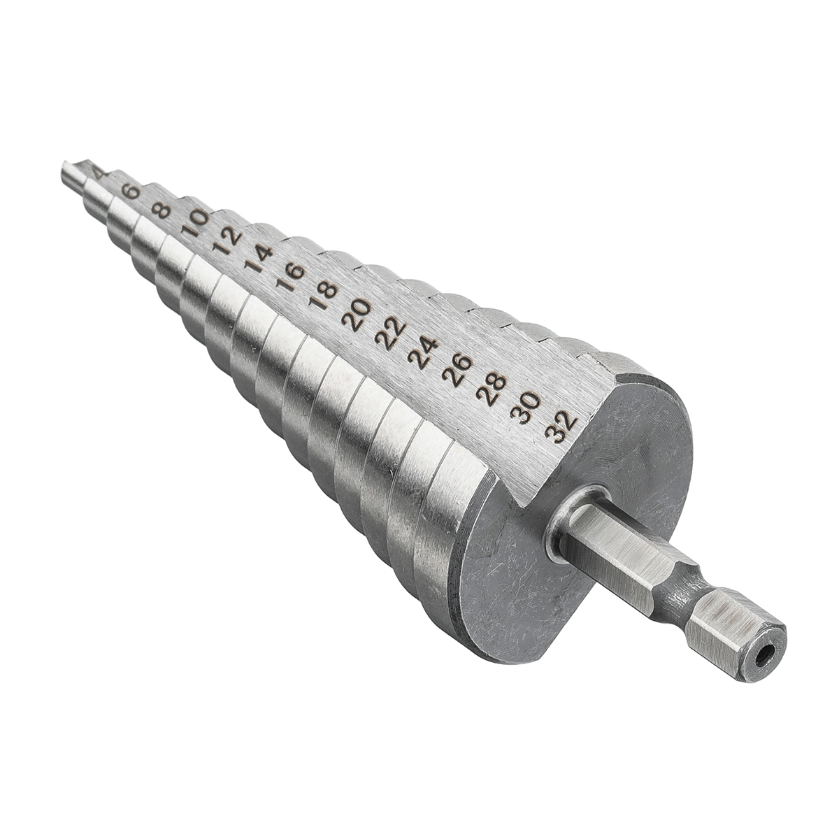 Drillpro-4-122032mm-HSS-Hex-Shank-Step-Drill-Bit-High-Step-Steel-Hole-Cutter-1449898-6