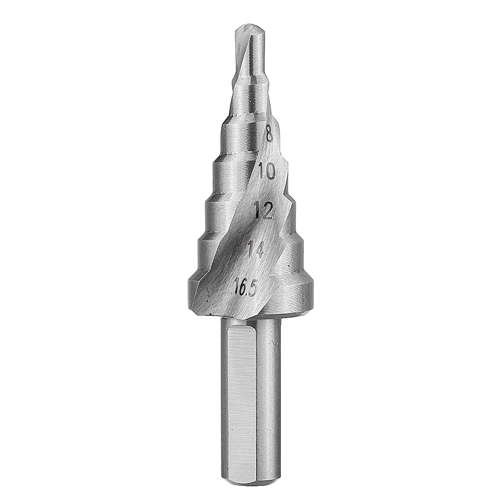 Drillpro-4-165mm-HSS-Step-Drill-Bit-High-Speed-Steel-Triangular-Handle-Spiral-Groove-Step-Drill-Bit-1558225-1