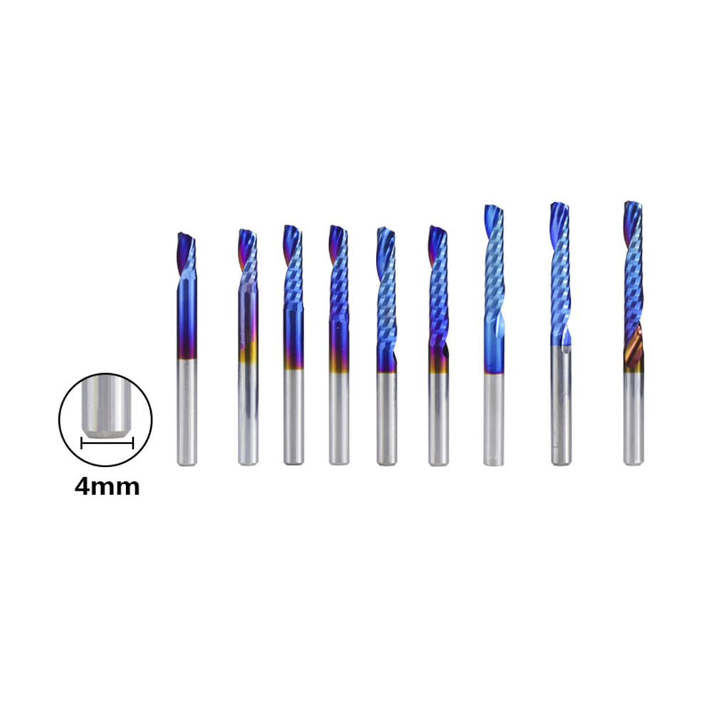 Drillpro-4mm-Shank-1-Flute-Spiral-End-Mill-Carbide-End-Mill-Blue-Nano-Coating-CNC-Router-Bit-Single--1721125-4