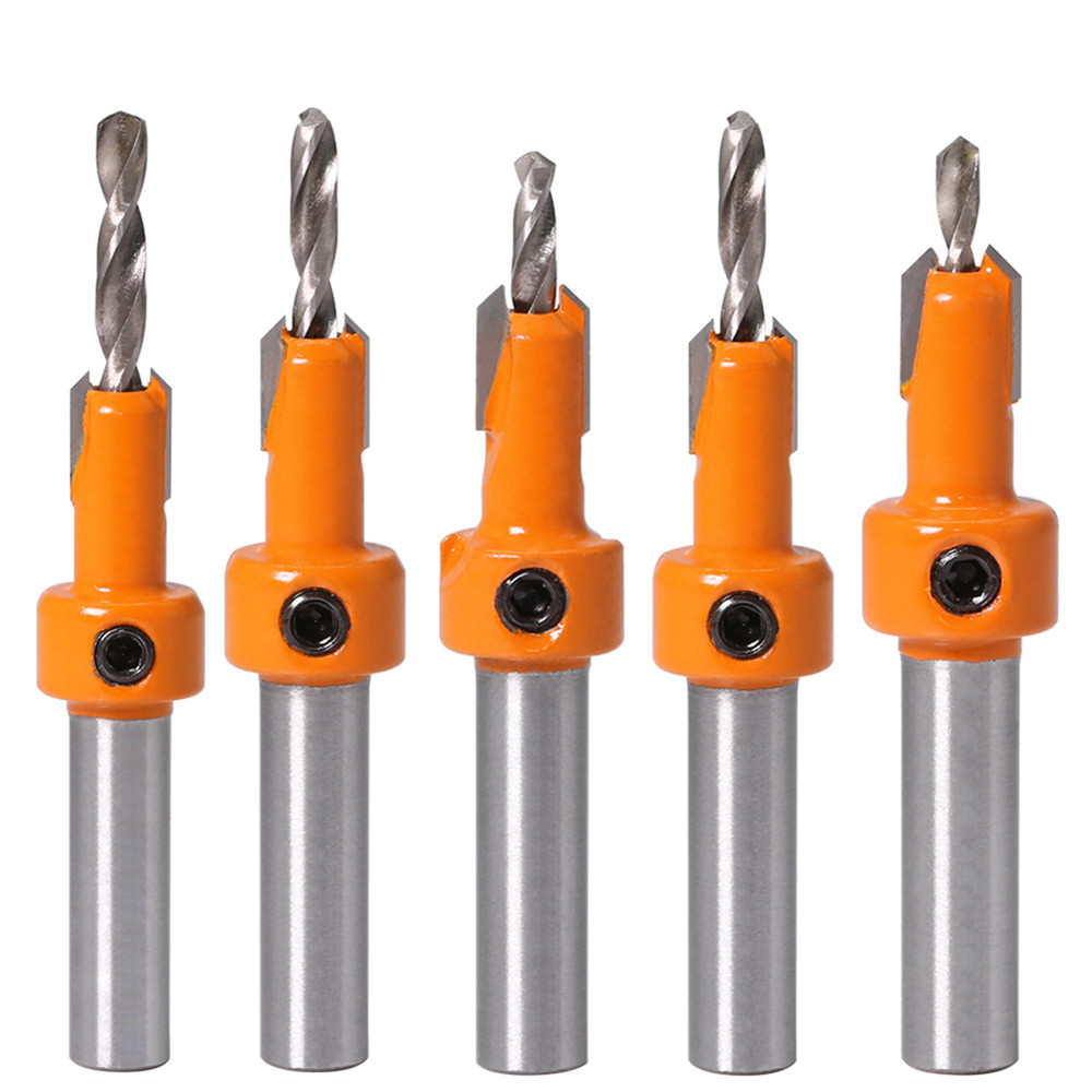 Drillpro-5Pcs-Carbide-Tip-8mm-Shank-HSS-Woodworking-Countersink-Router-Bit-Set-Screw-Extractor-Remon-1714018-2