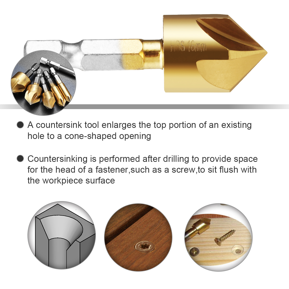 Drillpro-6Pcs-6-19mm-Countersink-Drill-Bit-5-Flutes-Hex-Shank-Titanium-Coated-Chamfer-Cutter-Set-1065796-5