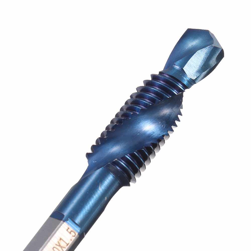 Drillpro-6pcs-M3-M10-Combination-Drill-Tap-Bit-Set-HSS-6542-Blue-Nano-Coated-Deburr-Countersink-Dril-1475740-6