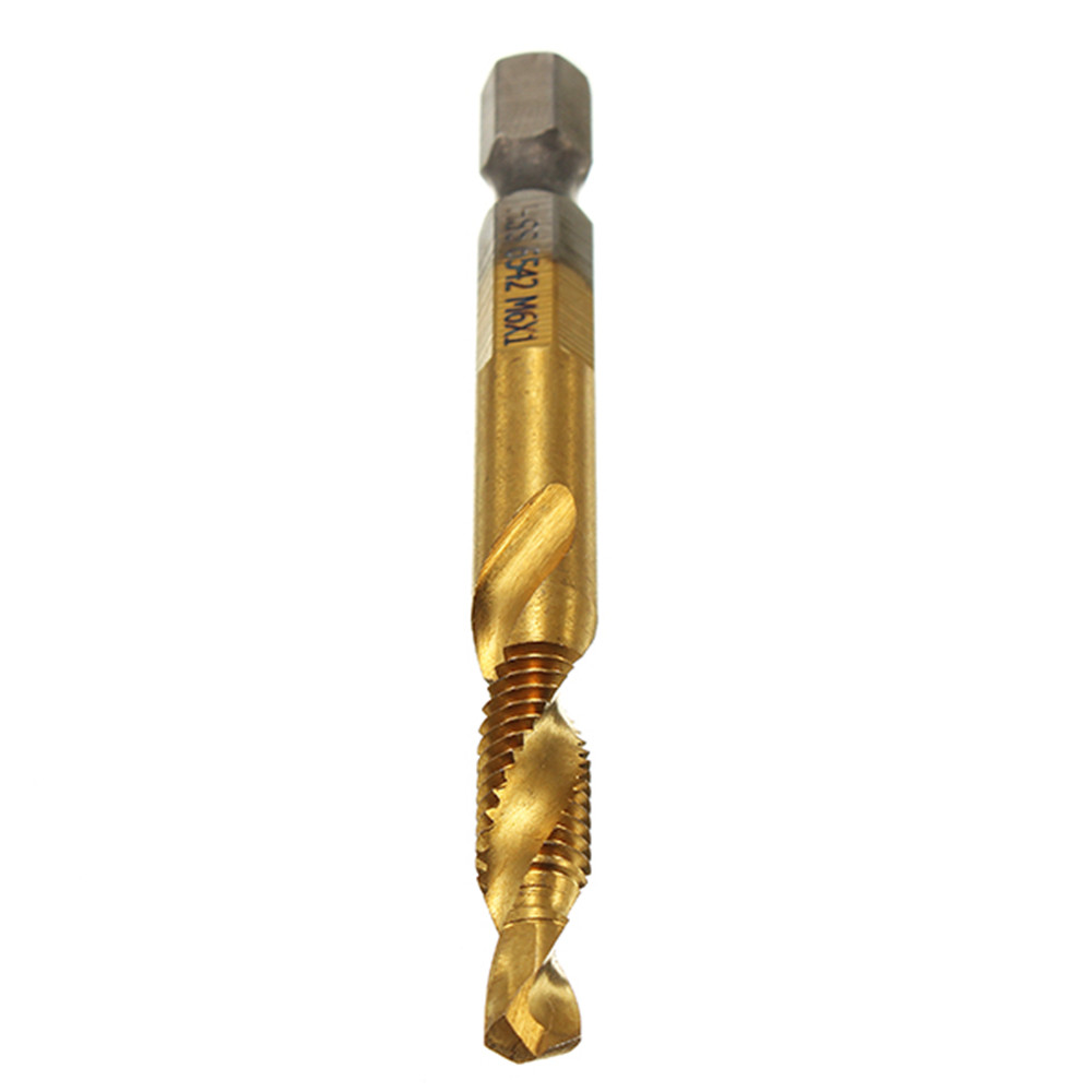 Drillpro-6pcs-M3-M10-Hexagon-Shank-Drill-Tap-Bit-Titanium-Plated-HSS-6542-Deburr-Countersink-Bits-Sc-1023662-11