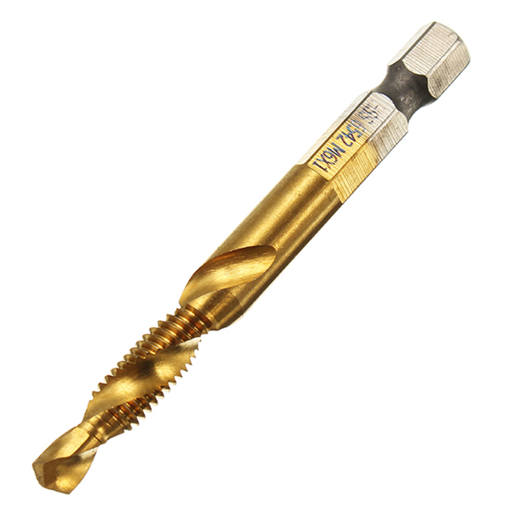 Drillpro-6pcs-M3-M10-Hexagon-Shank-Drill-Tap-Bit-Titanium-Plated-HSS-6542-Deburr-Countersink-Bits-Sc-1023662-10