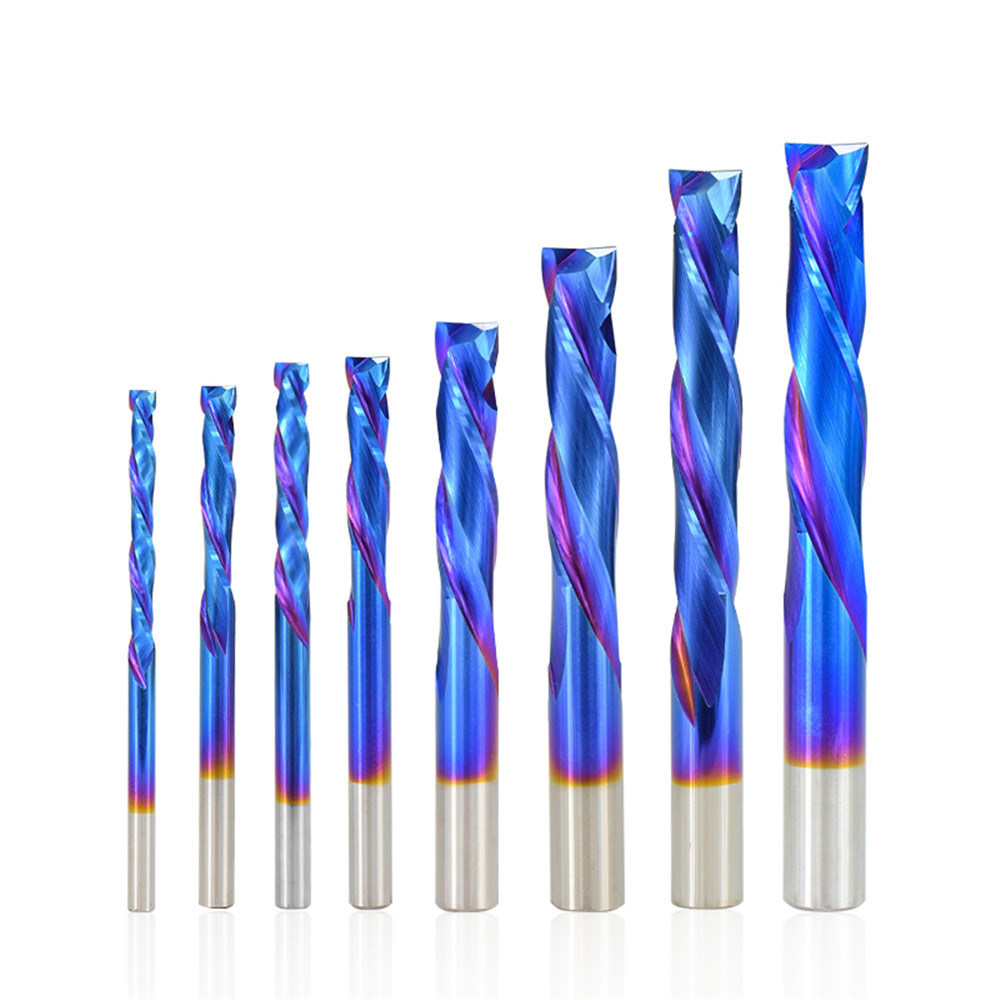Drillpro-Blue-Nano-Coating-Up-Down-Milling-Cutter-4mm-Shank-Carbide-CNC-Router-Bit-2-Flute-End-Mill-1728211-1