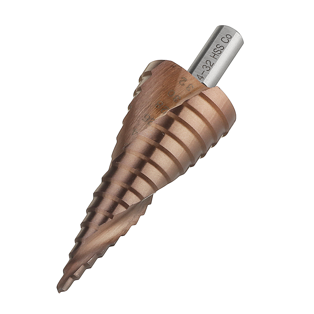 Drillpro-HSS-Co-M35-Cobalt-Step-Drill-Bit-Triangle-Shank-4-124-204-32mm-Spiral-Flute-Step-Drill-1511022-7