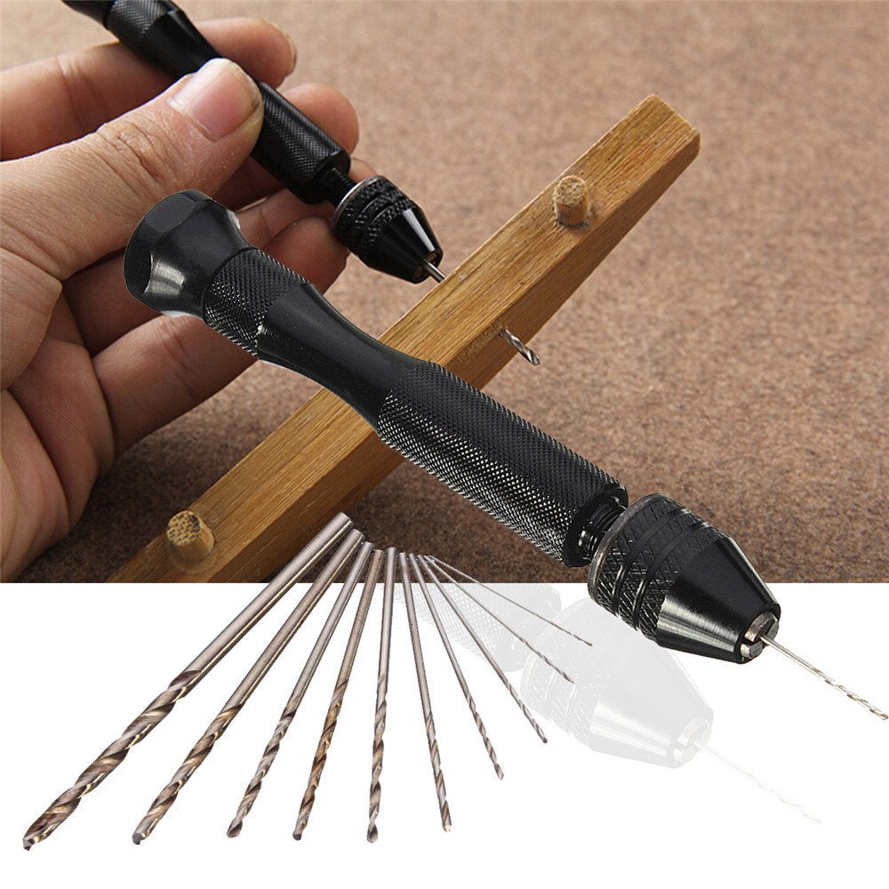 Drillpro-Mini-Aluminum-Hand-Drill-with-Keyless-Chuck-and-10pcs-Twist-Drills-Rotary-Tool-1004498-1