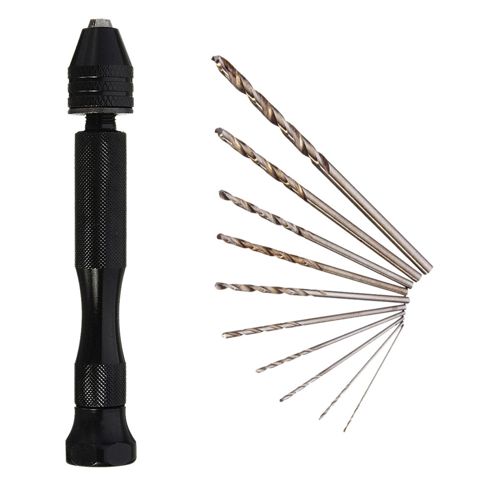 Drillpro-Mini-Aluminum-Hand-Drill-with-Keyless-Chuck-and-10pcs-Twist-Drills-Rotary-Tool-1004498-4