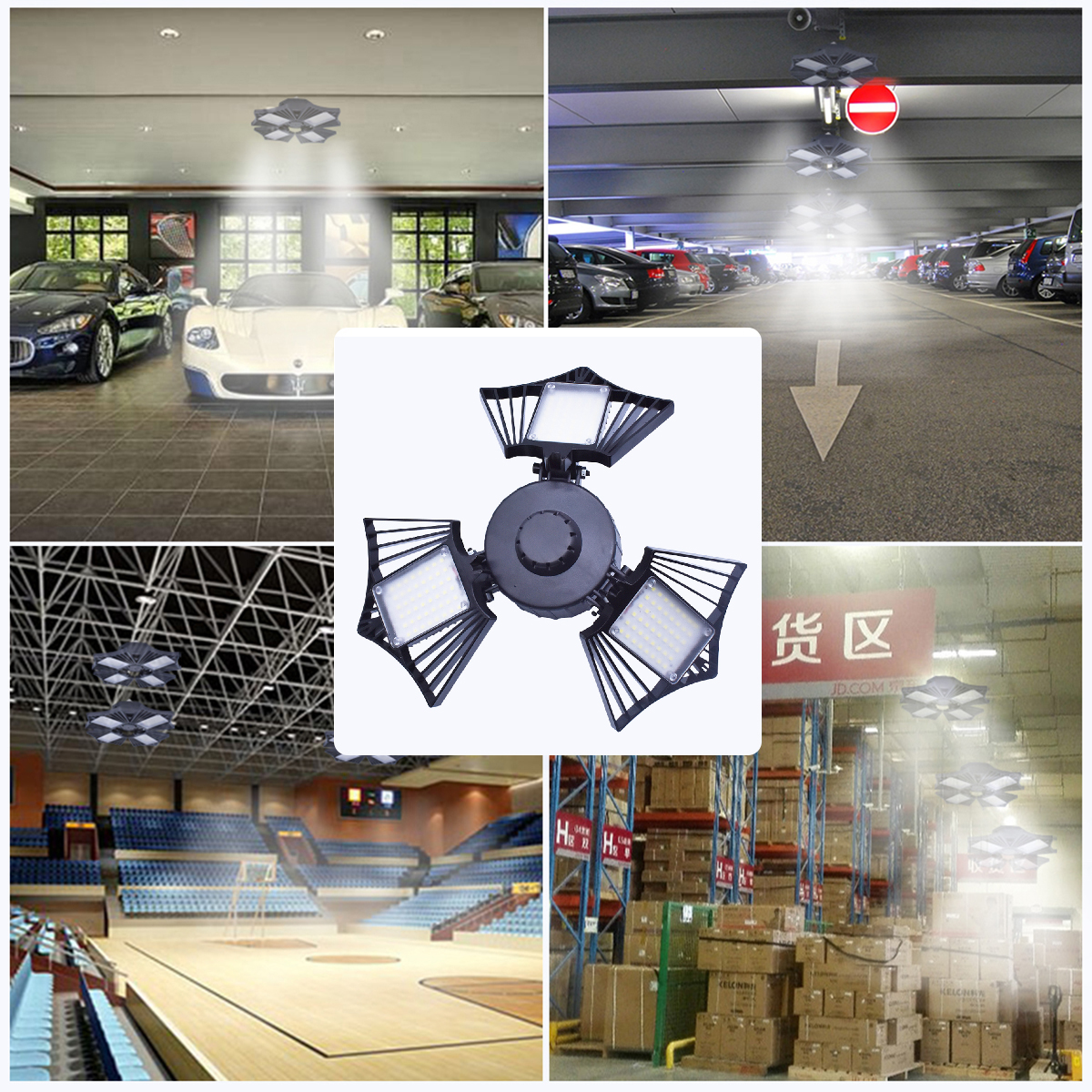 6080100W-LED-Garage-Lights-Deformable-Ceiling-Fixture-Workshop-Shop-Three-Leaf-1666775-12