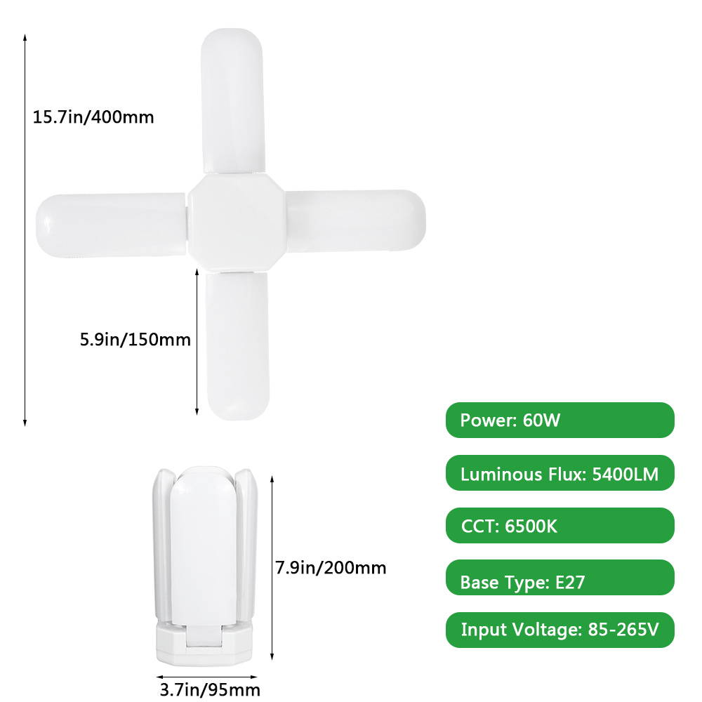 60W-E27-Deformable-246LED-Garage-Light-Bulb-Four-leaf-Indoor-Ceiling-High-Bay-Fixture-Lamp-AC85-265V-1761661-7